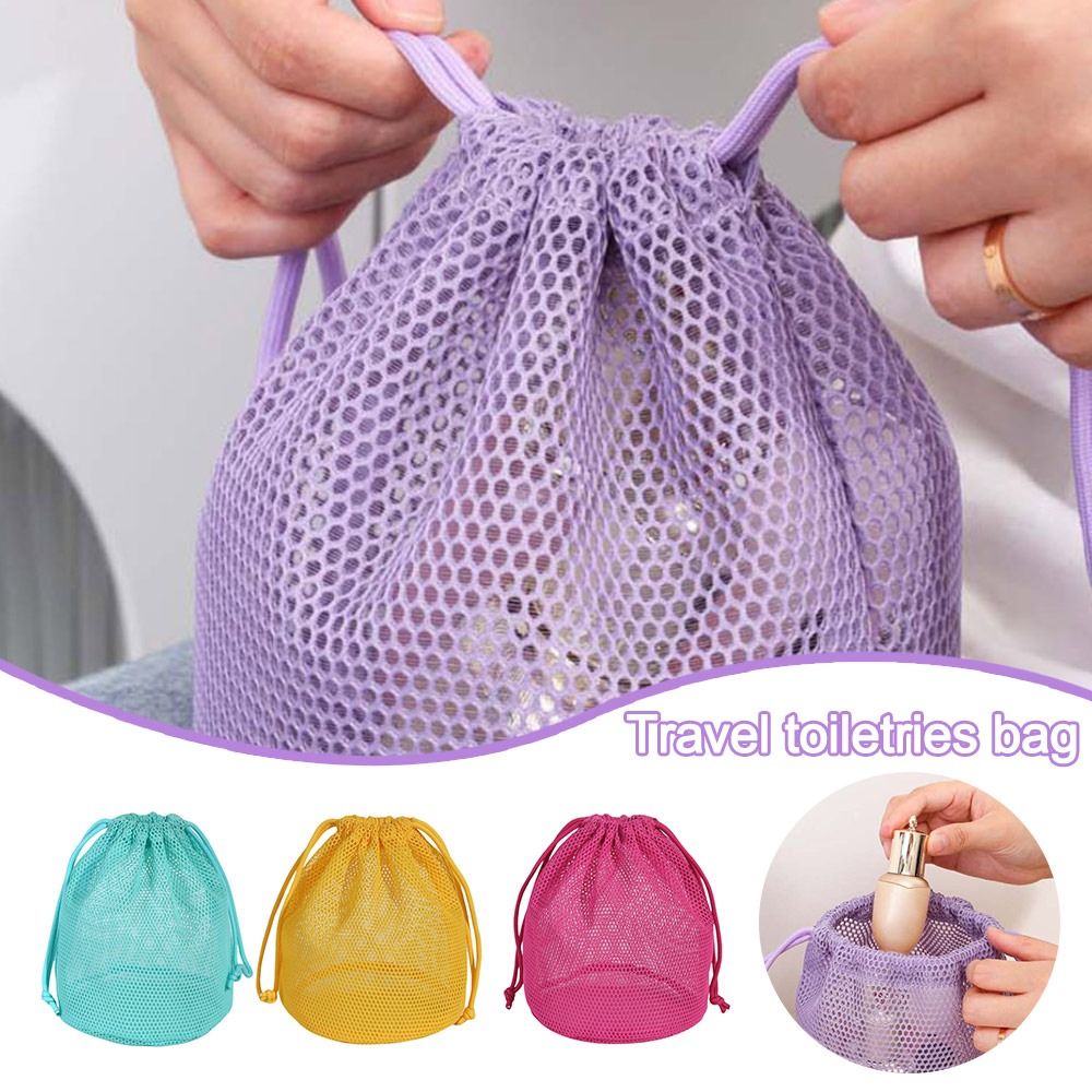 Cosmetic Bags - Moda Dopamin Rengi Kozmetik Çantası, İpli